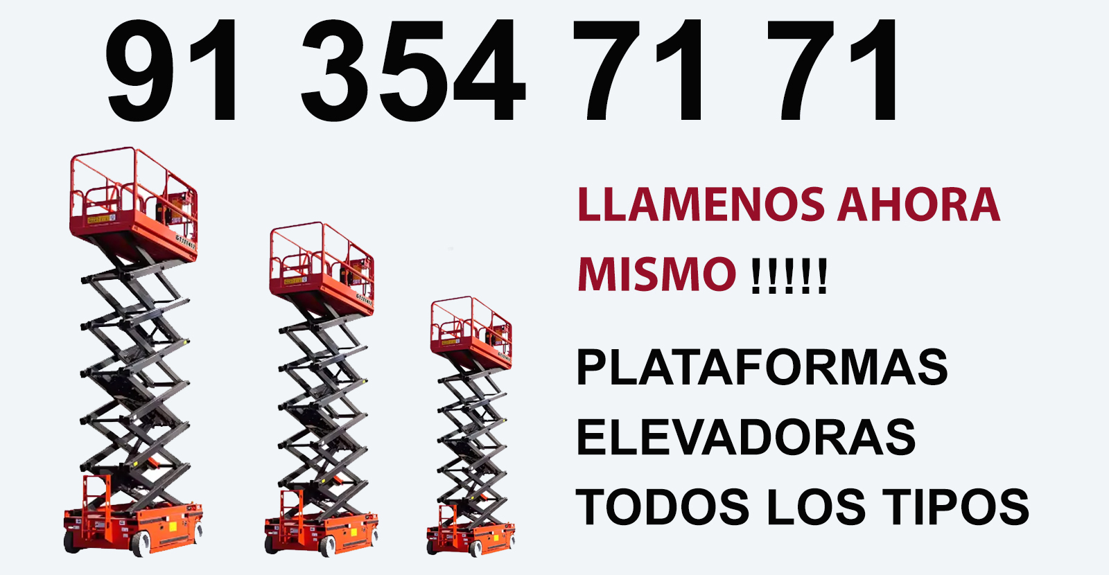 Maquina plataforma elevadoras alquiler Navacerrada
