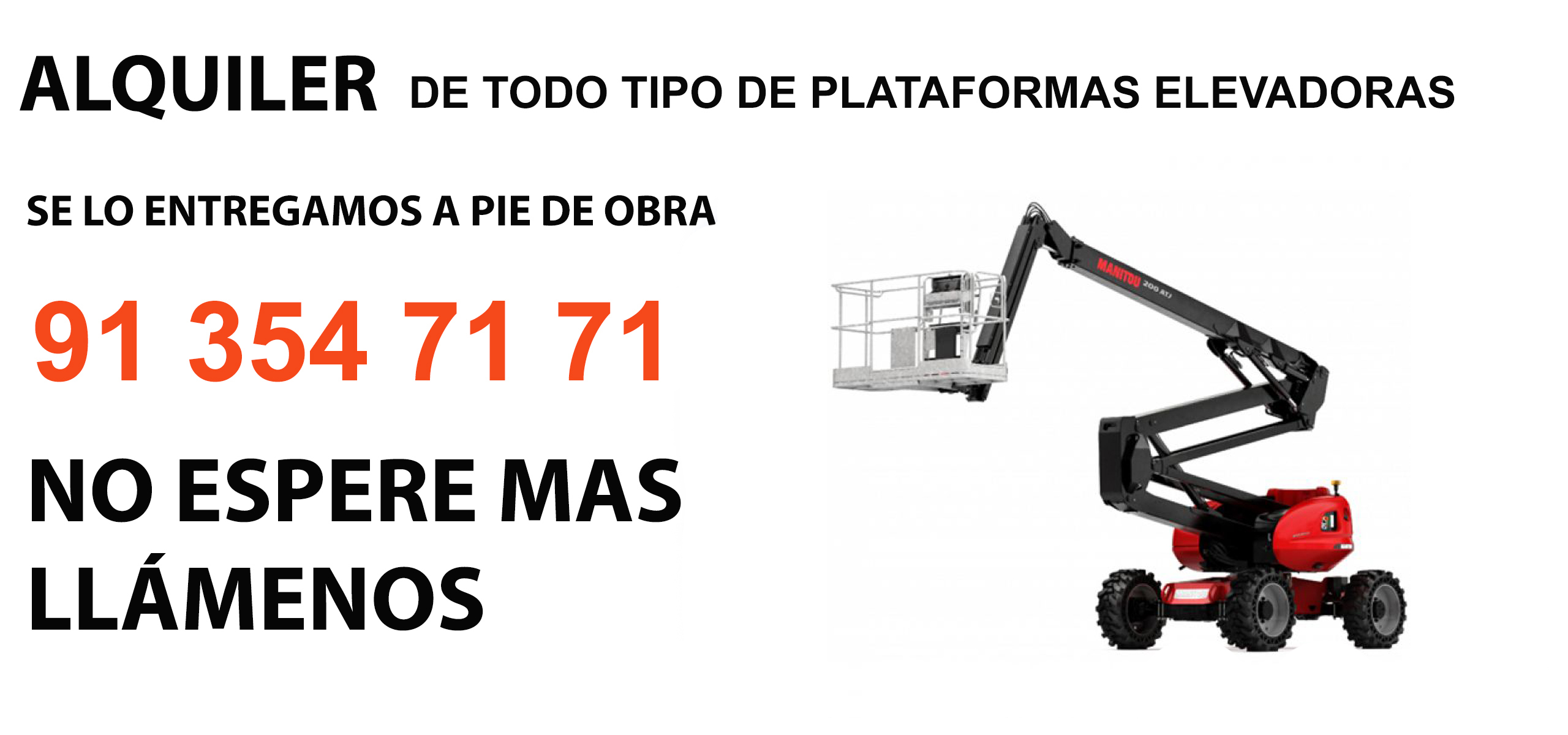 Alquiler Plataforma elevacion en Navacerrada